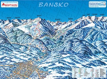 Wall-map of Bansko