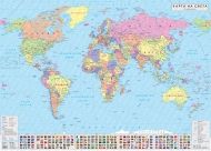 Стенна политическа карта на света 1:24 000 000, ламинирана