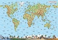 Карта на света - растения и животни. /лице/; Карта на България - растения и животни. /гръб/