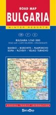 Road Map of Bulgaria and winter resorts 1:760 000